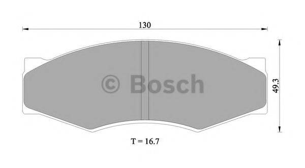 BOSCH 0986505344 Комплект тормозных колодок, дисковый тормоз