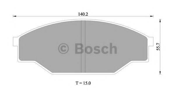 BOSCH 0986505347 Комплект тормозных колодок, дисковый тормоз