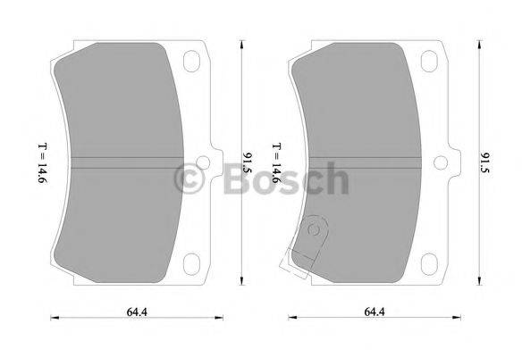 BOSCH 0986505355 Комплект тормозных колодок, дисковый тормоз