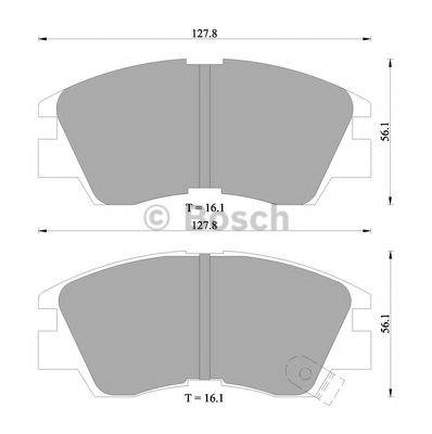 BOSCH 0986505360 Комплект тормозных колодок, дисковый тормоз