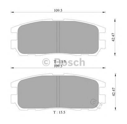 BOSCH 0986505367 Комплект тормозных колодок, дисковый тормоз