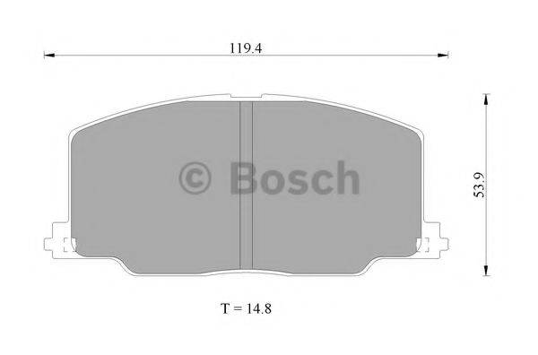 BOSCH 0986505376 Комплект тормозных колодок, дисковый тормоз