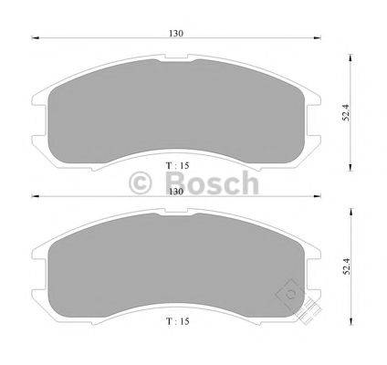 BOSCH 0986505378 Комплект тормозных колодок, дисковый тормоз