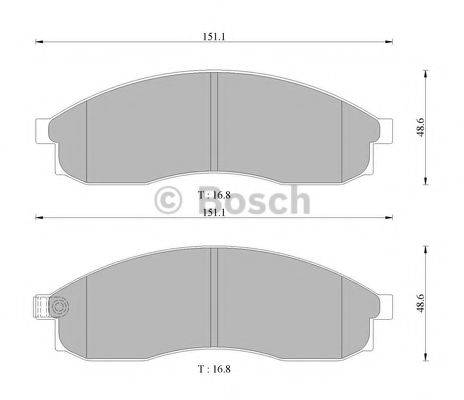 BOSCH 0986505382 Комплект тормозных колодок, дисковый тормоз