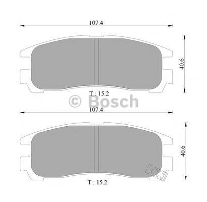 BOSCH 0986505397 Комплект тормозных колодок, дисковый тормоз