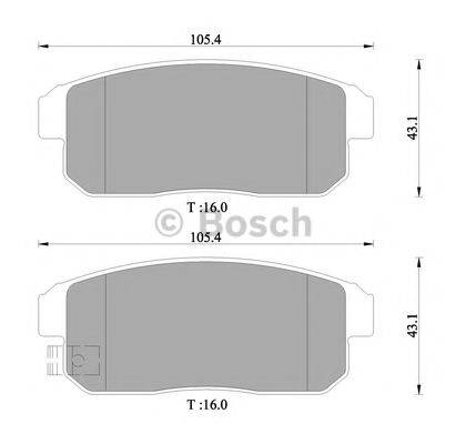 BOSCH 0986505407 Комплект тормозных колодок, дисковый тормоз