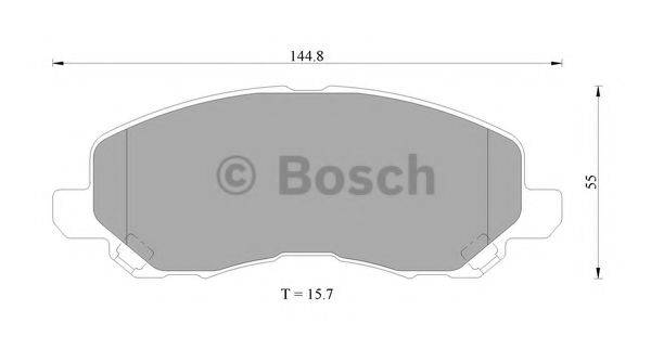 BOSCH 0986505408 Комплект тормозных колодок, дисковый тормоз