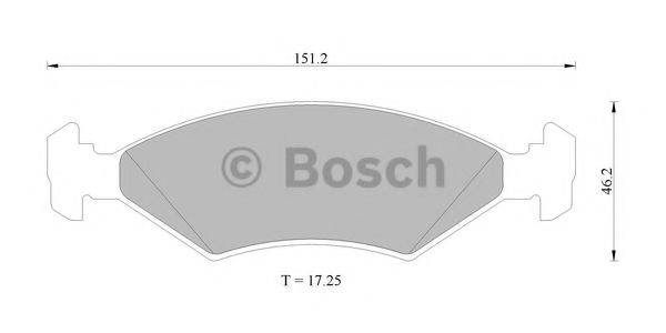 BOSCH 0986505616 Комплект тормозных колодок, дисковый тормоз