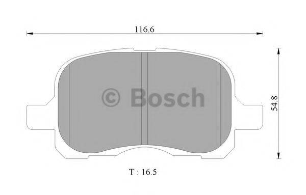 BOSCH 0986505647 Комплект тормозных колодок, дисковый тормоз