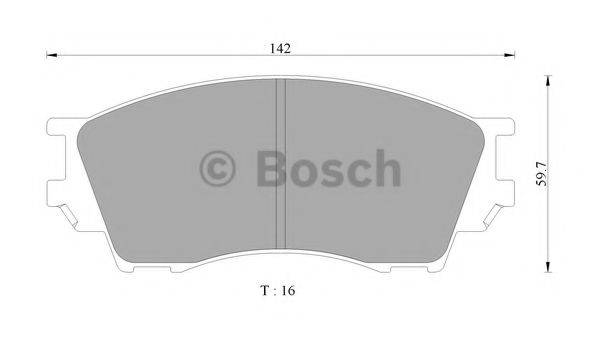 BOSCH 0986505650 Комплект тормозных колодок, дисковый тормоз