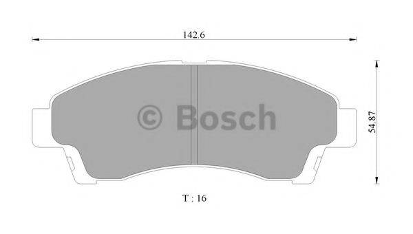 BOSCH 0986505663 Комплект тормозных колодок, дисковый тормоз