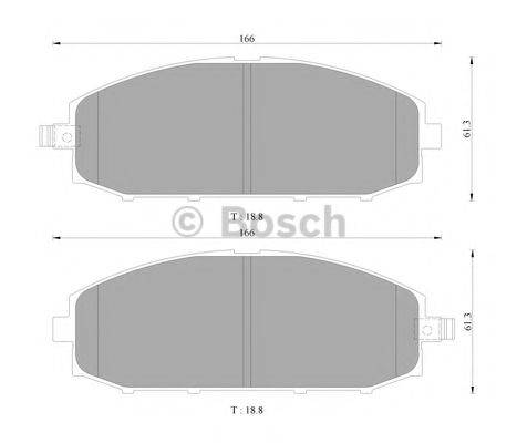 BOSCH 0986505678 Комплект тормозных колодок, дисковый тормоз