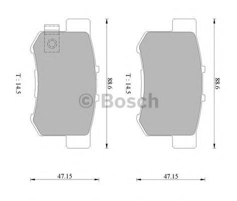 BOSCH 0986505694 Комплект тормозных колодок, дисковый тормоз