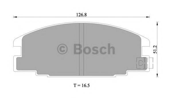 BOSCH 0986505700 Комплект тормозных колодок, дисковый тормоз