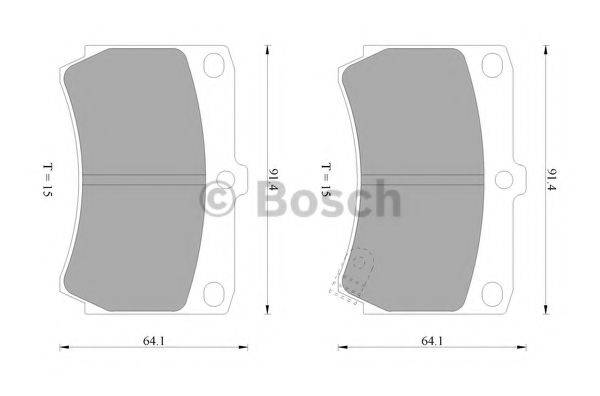 BOSCH 0986505705 Комплект тормозных колодок, дисковый тормоз