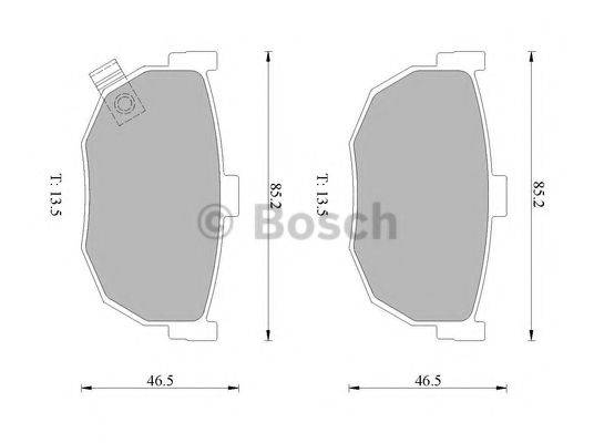 BOSCH 0986505724 Комплект тормозных колодок, дисковый тормоз