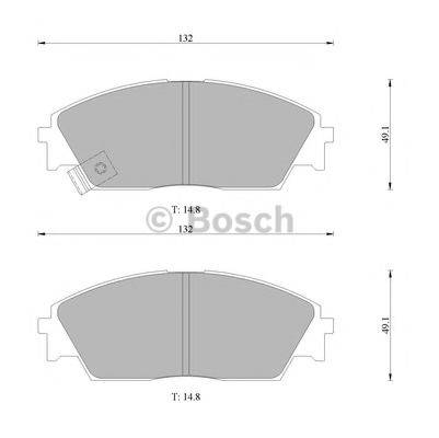 BOSCH 0986505725 Комплект тормозных колодок, дисковый тормоз