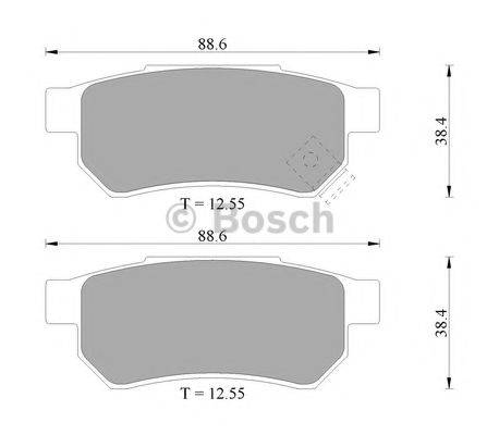 BOSCH 0986505729 Комплект тормозных колодок, дисковый тормоз