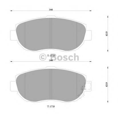 BOSCH 0986505730 Комплект тормозных колодок, дисковый тормоз