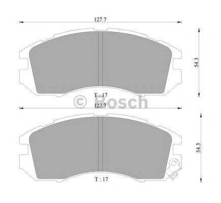 BOSCH 0986505796 Комплект тормозных колодок, дисковый тормоз