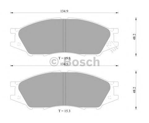 BOSCH 0986505800 Комплект тормозных колодок, дисковый тормоз