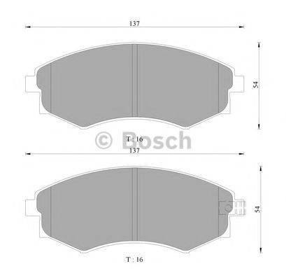 BOSCH 0986505902 Комплект тормозных колодок, дисковый тормоз