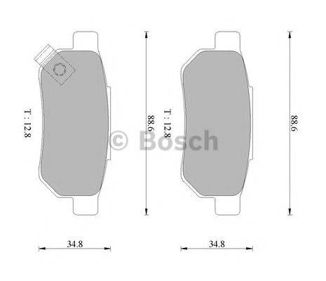 BOSCH 0986505909 Комплект тормозных колодок, дисковый тормоз