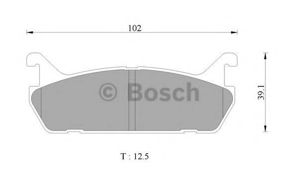 BOSCH 0986505928 Комплект тормозных колодок, дисковый тормоз