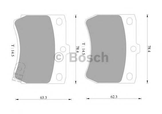 BOSCH 0986505930 Комплект тормозных колодок, дисковый тормоз