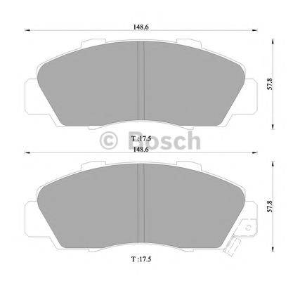 BOSCH 0986505956 Комплект тормозных колодок, дисковый тормоз