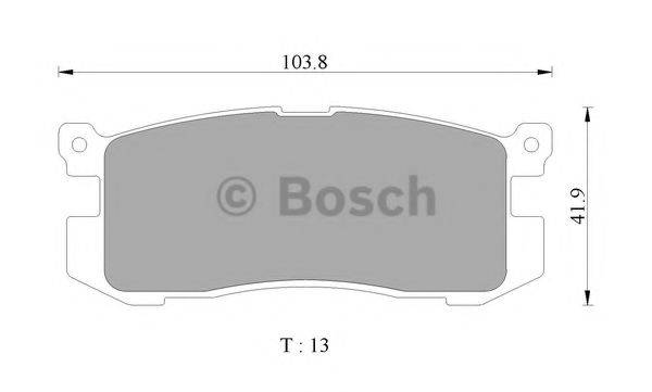 BOSCH 0986505968 Комплект тормозных колодок, дисковый тормоз