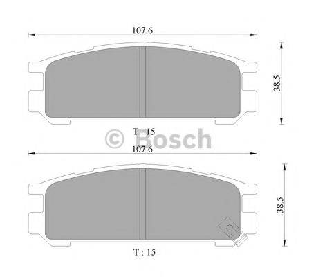 BOSCH 0986505996 Комплект тормозных колодок, дисковый тормоз