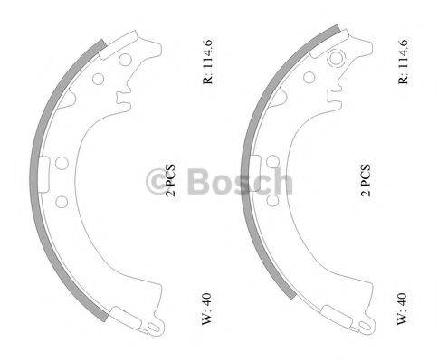BOSCH 0986AB0001 Комплект тормозных колодок