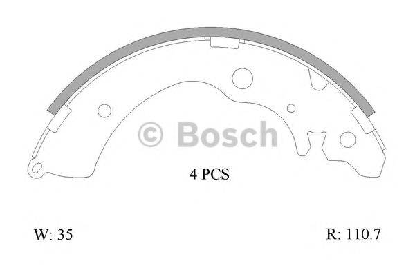 BOSCH 0986AB0003 Комплект тормозных колодок