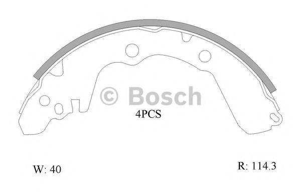 BOSCH 0986AB0004 Комплект тормозных колодок