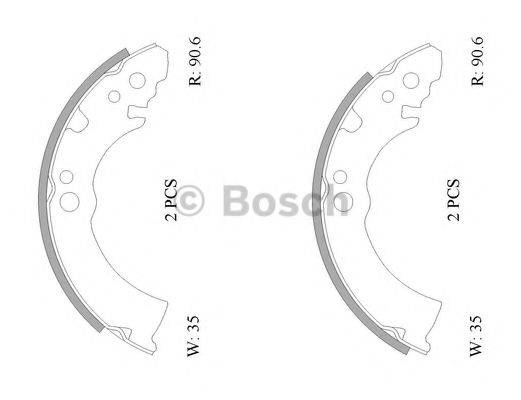 BOSCH 0986AB0034 Комплект тормозных колодок