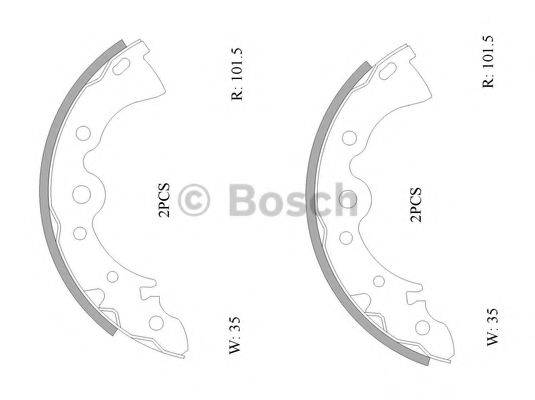 BOSCH 0986AB0040 Комплект тормозных колодок