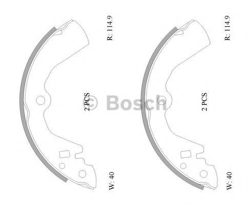 BOSCH 0986AB0042 Комплект тормозных колодок