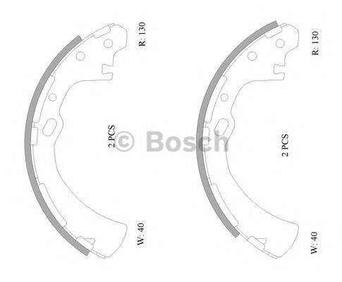 BOSCH 0986AB0044 Комплект тормозных колодок