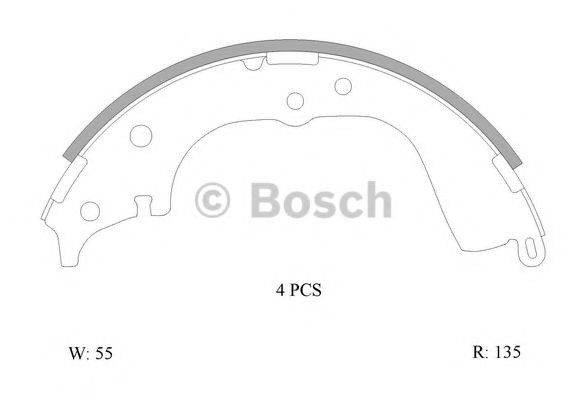 BOSCH 0986AB0115 Комплект тормозных колодок