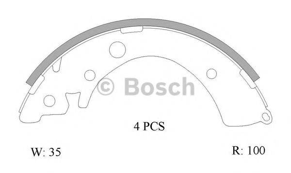 BOSCH 0986AB0805 Комплект тормозных колодок