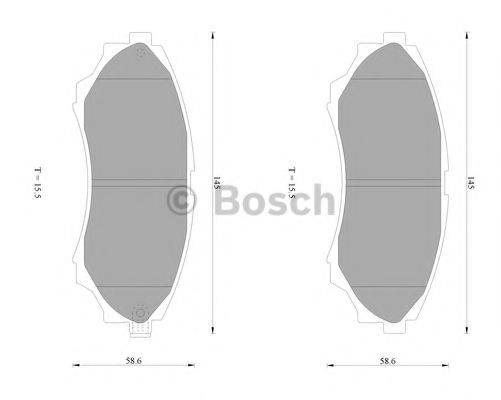 BOSCH 0986AB1002 Комплект тормозных колодок, дисковый тормоз