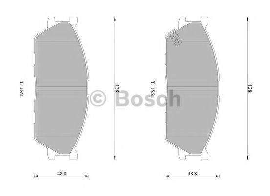 BOSCH 0986AB1021 Комплект тормозных колодок, дисковый тормоз