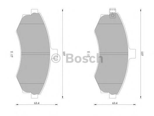 BOSCH 0986AB1023 Комплект тормозных колодок, дисковый тормоз