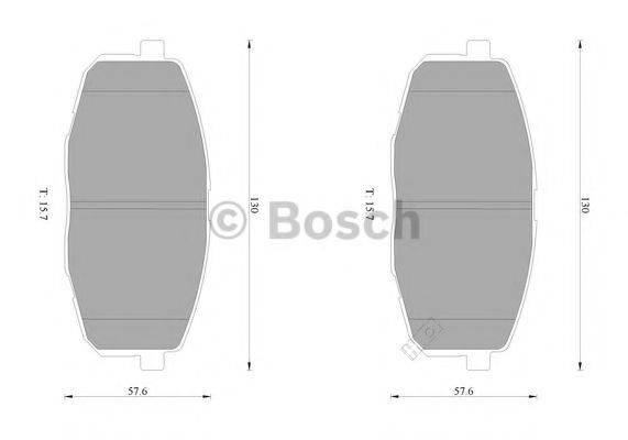 BOSCH 0986AB1026 Комплект тормозных колодок, дисковый тормоз