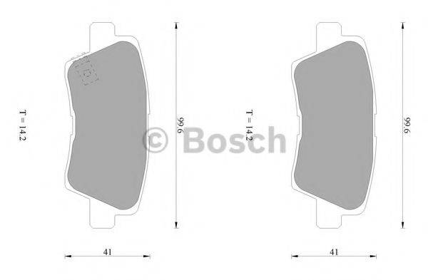 BOSCH 0986AB1040 Комплект тормозных колодок, дисковый тормоз