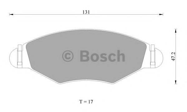 BOSCH 0986AB1064 Комплект тормозных колодок, дисковый тормоз