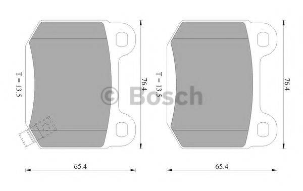 BOSCH 0986AB1068 Комплект тормозных колодок, дисковый тормоз