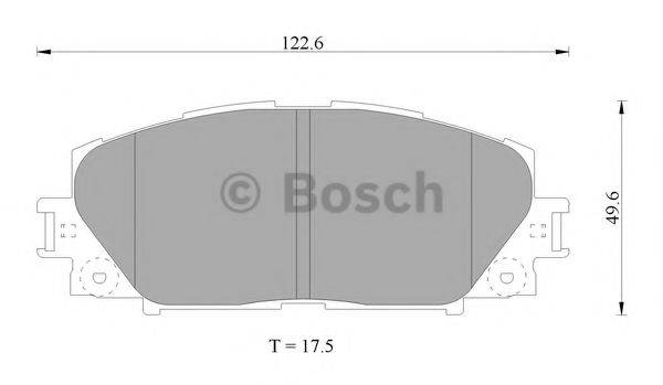 BOSCH 0986AB1080 Комплект тормозных колодок, дисковый тормоз