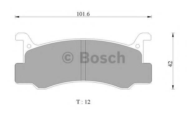 BOSCH 0986AB1123 Комплект тормозных колодок, дисковый тормоз